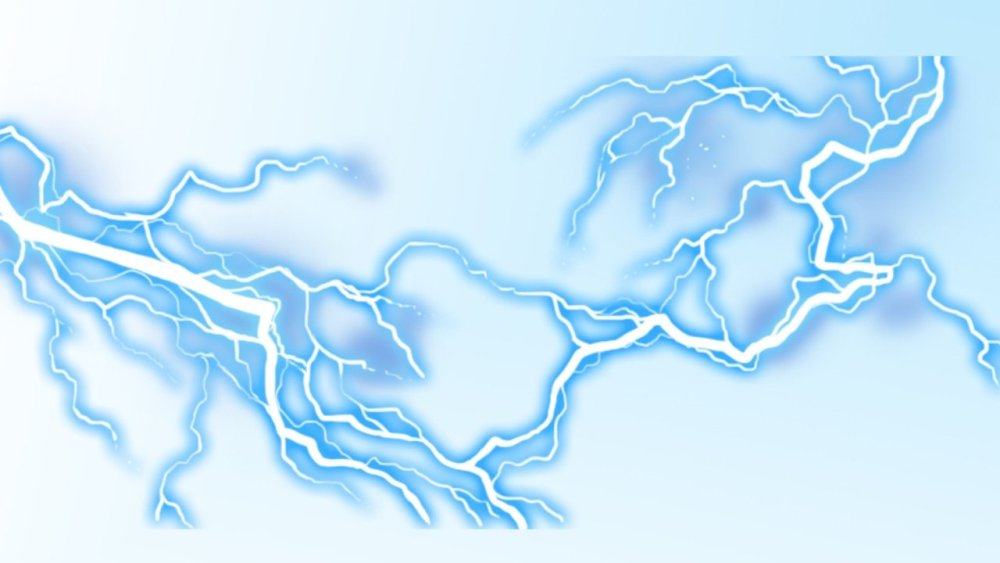 Знак молния неон