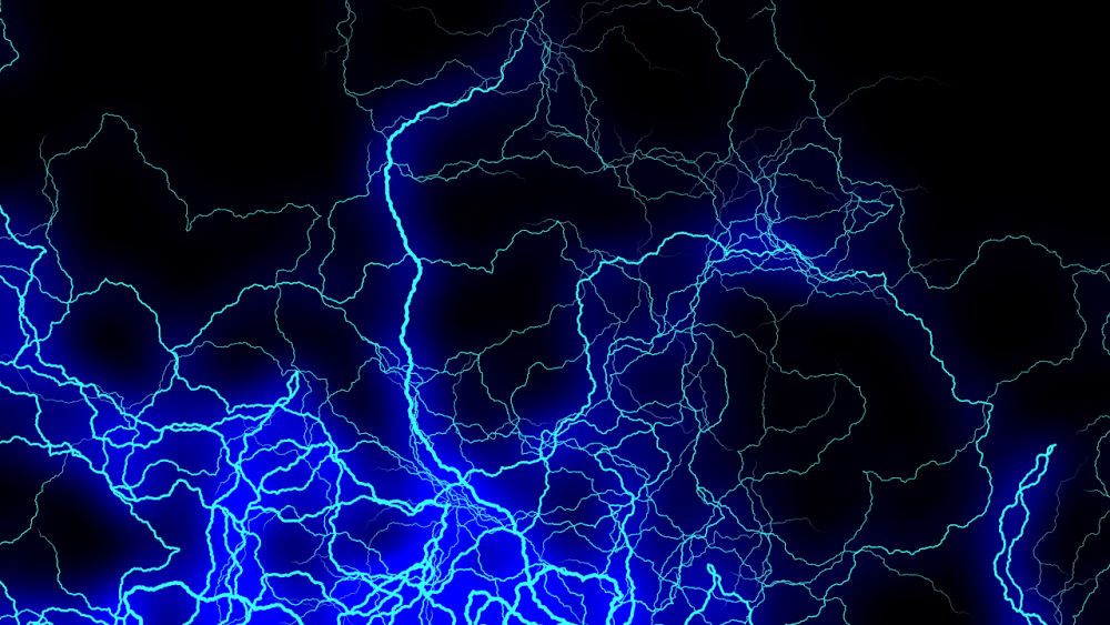 Молния нач черном фоне