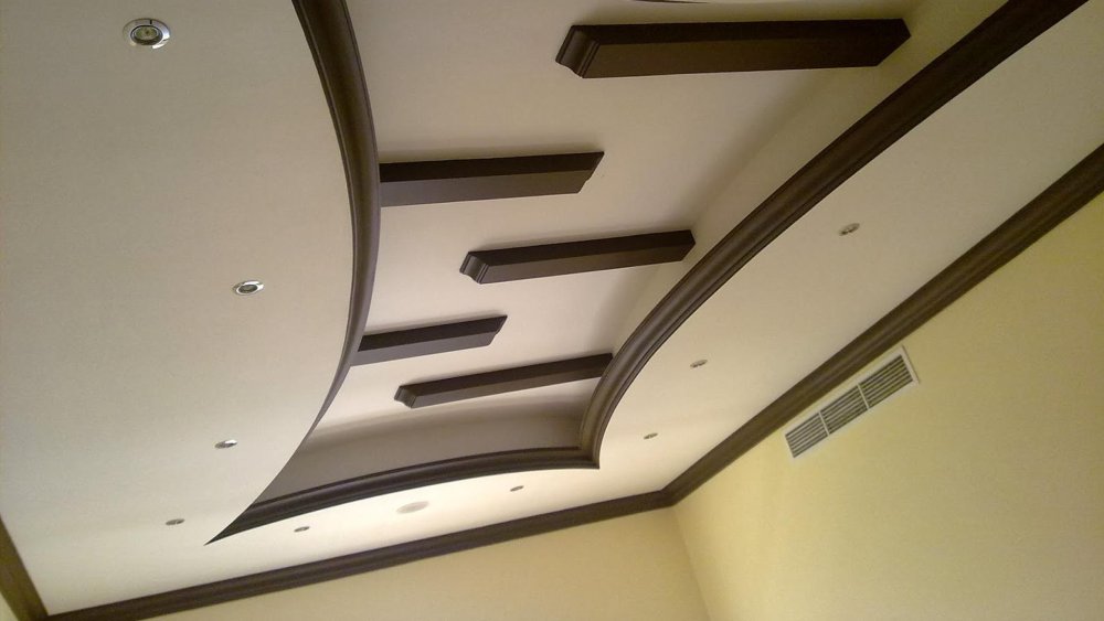 Цветной потолок из гипсокартона