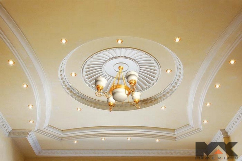 Фигурные потолки с подсветкой