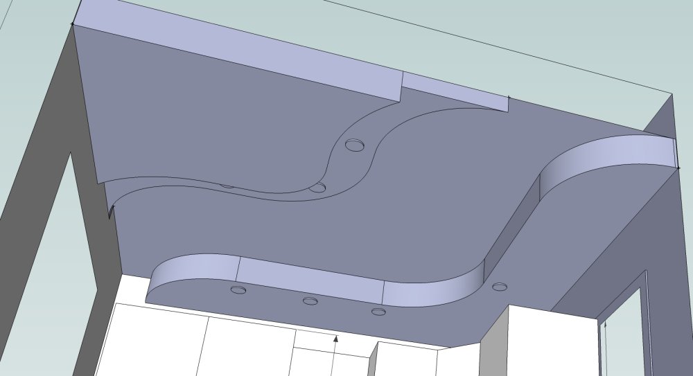 Фигурный подвесной потолок