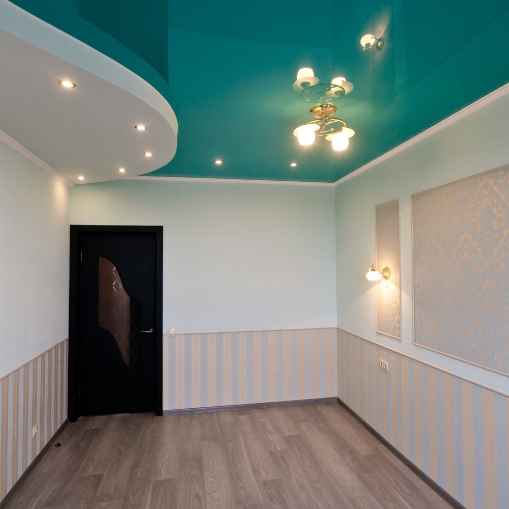 Потолок из гипсокартона квадратный