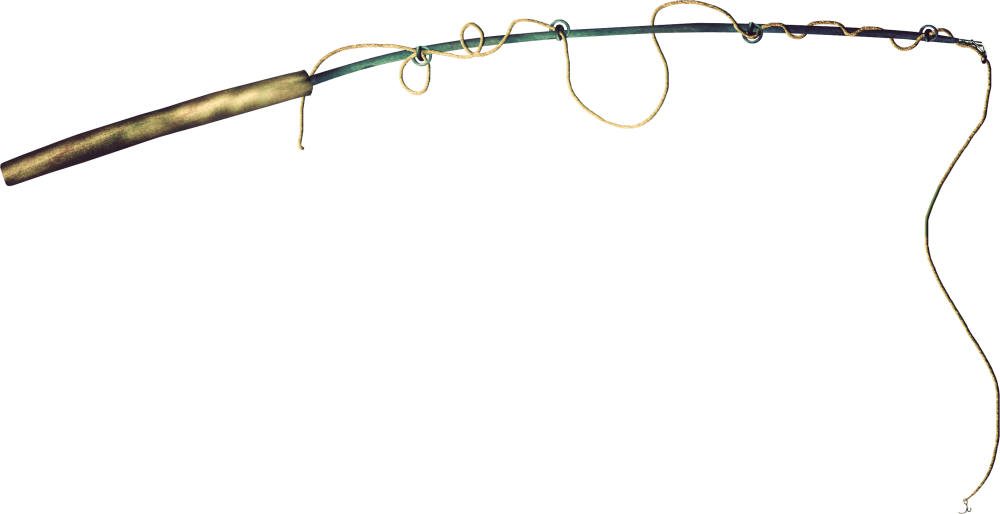 Удочка на прозрачном фоне