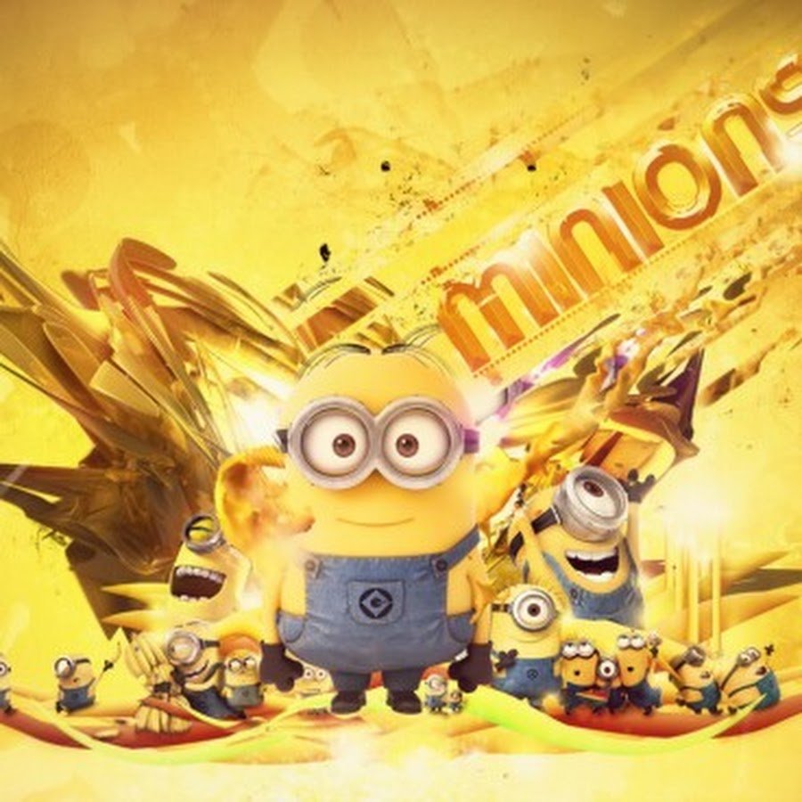 Миньоны на желтом фоне