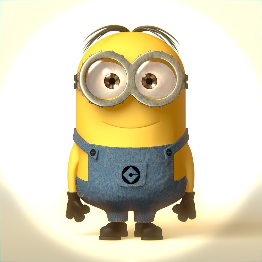 Миньоны на синем фоне