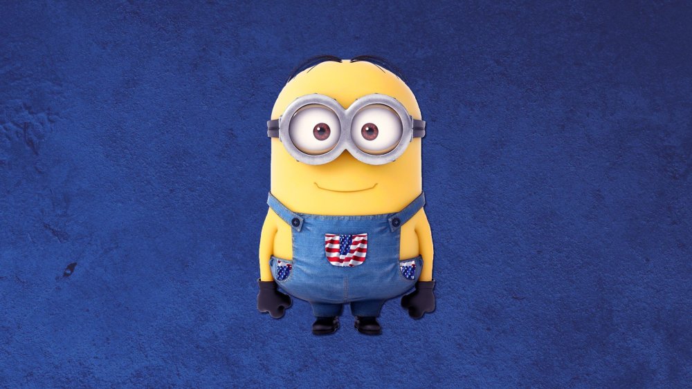 Minions на однотонном фоне