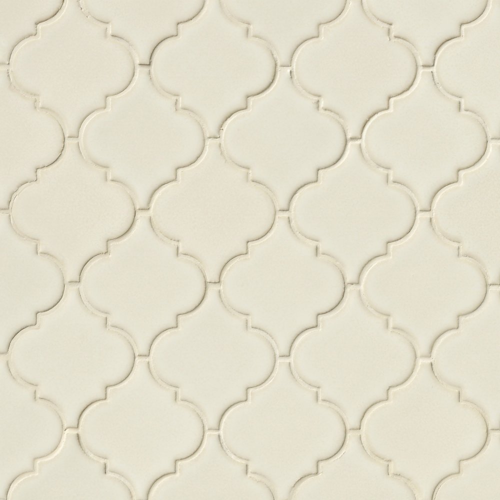 Byzantine Florid Arabesque Alice Blue Ceramic Wall Tile