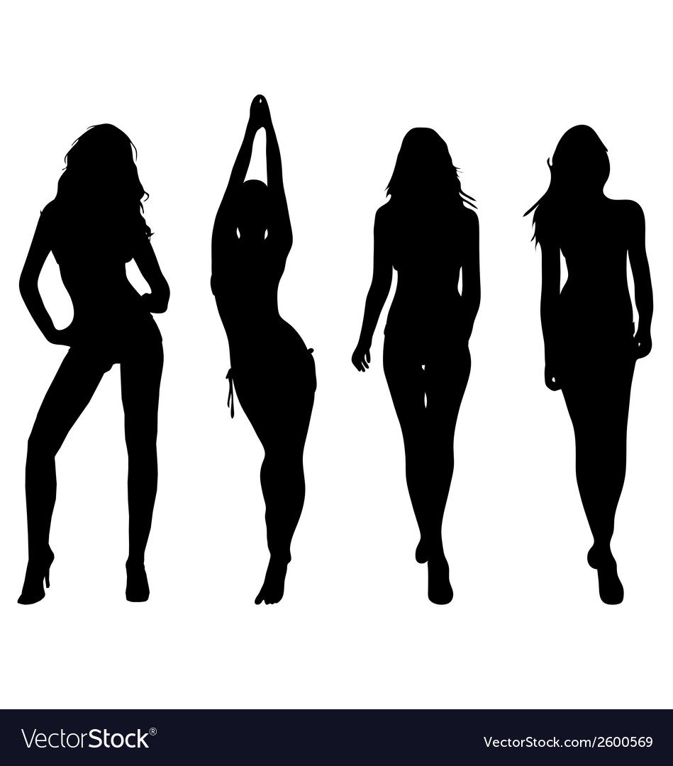 Силуэт девушки для визитки