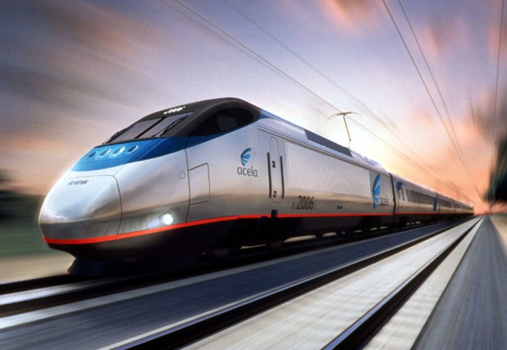 Движущийся поезд