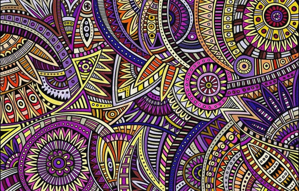 Этнический цветочный орнамент