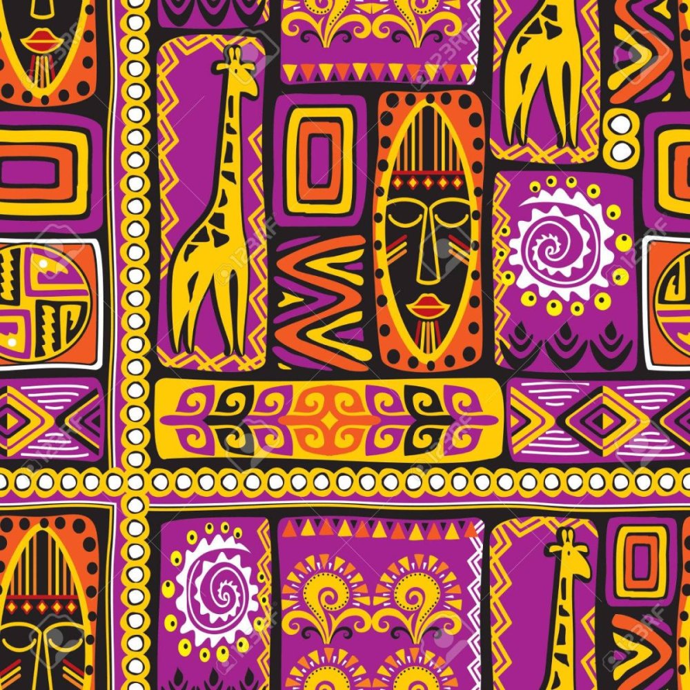 Африканский орнамент бесшовный