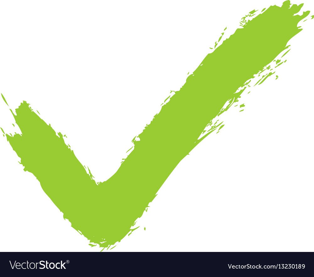 Мазок краски галочка