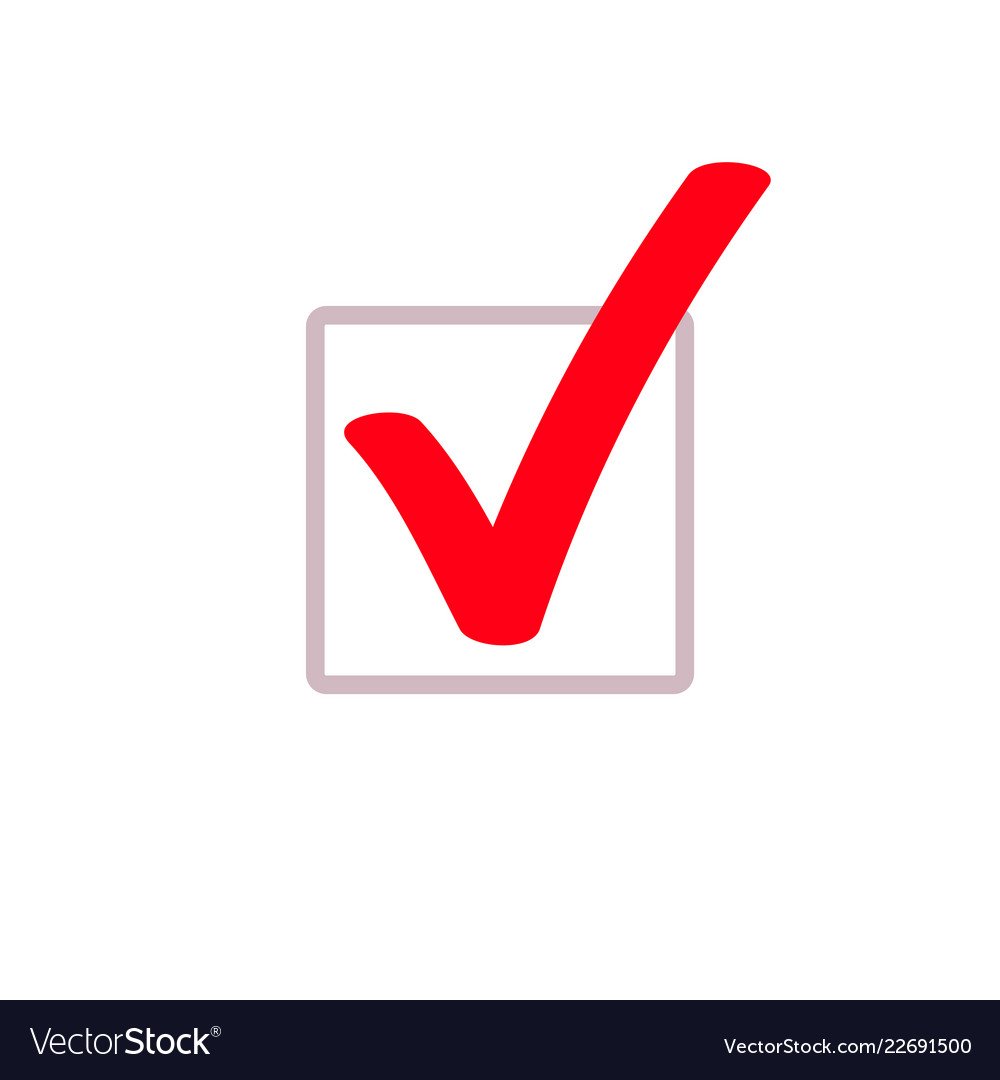 Красная галочка в квадратике