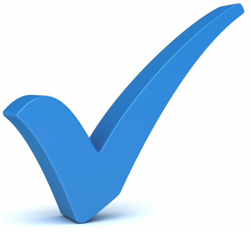 Маленькая синяя галочка