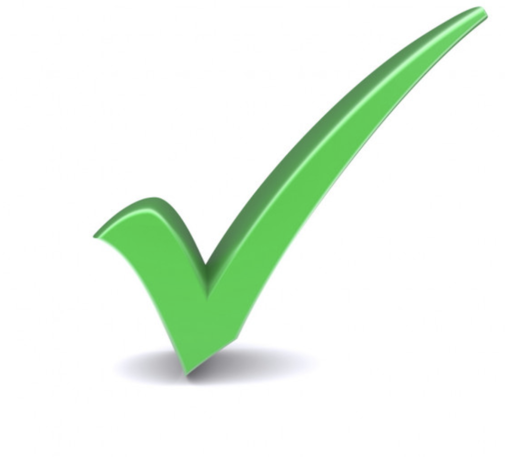 Синяя галочка символ