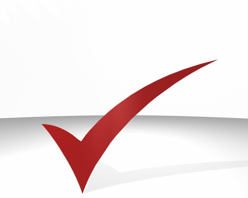 Символ галочки в Красном цвете