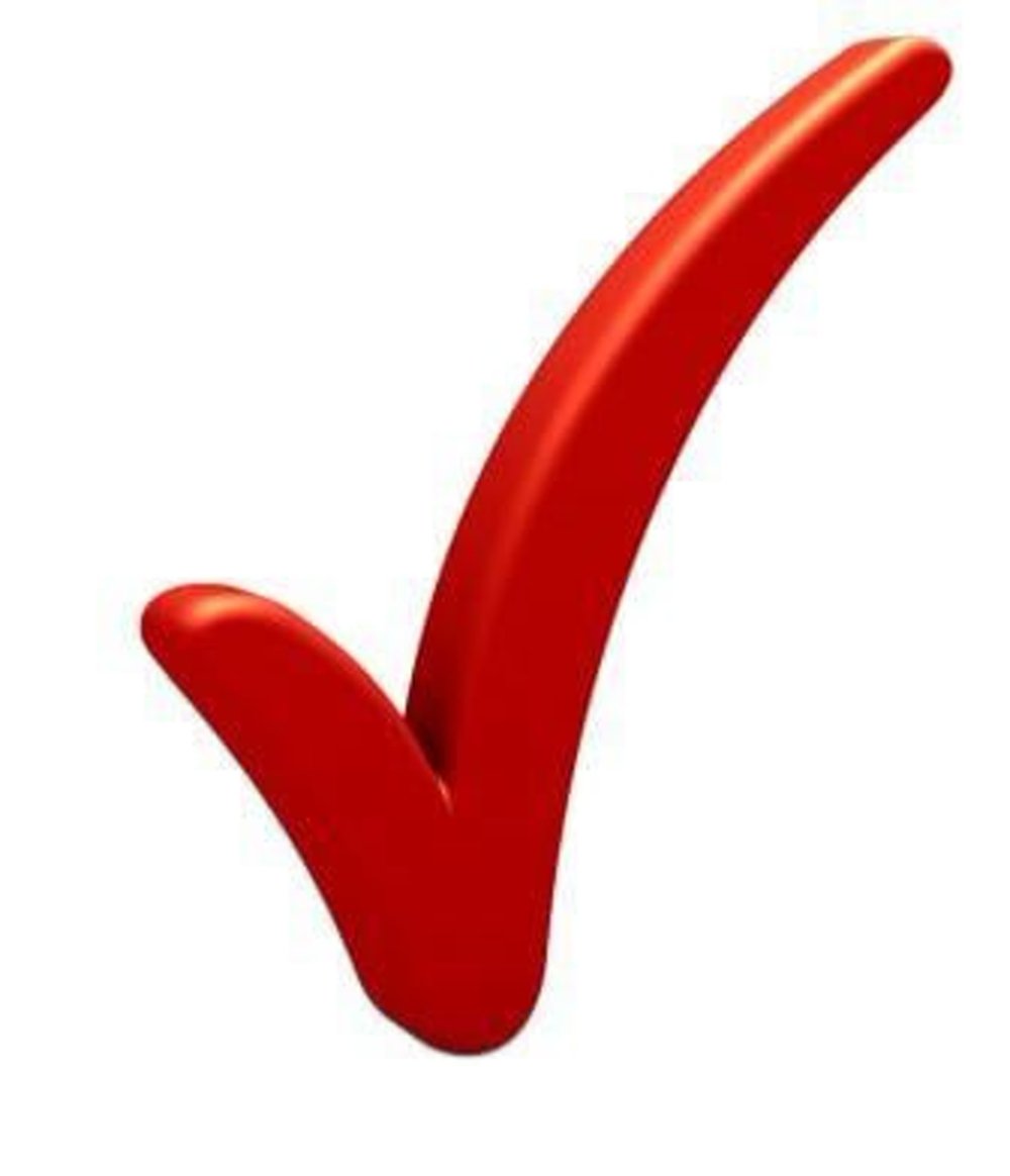 Галочка на зеленом фоне