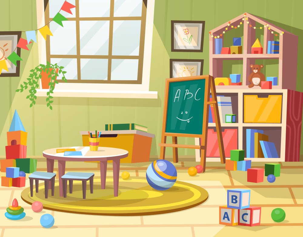 Фон детской игровой комнаты