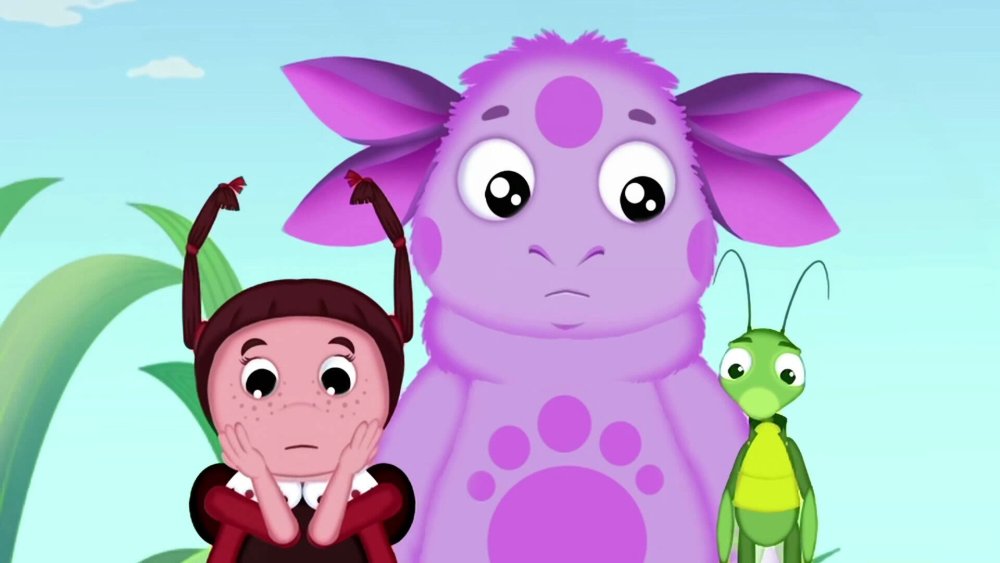 Лунтик на белом фоне