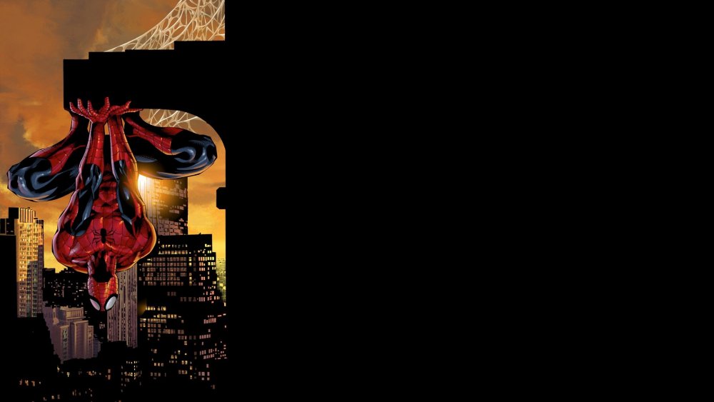 Человек паук на темном фоне