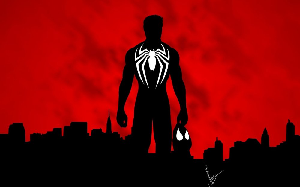Человек паук арт на рабочий стол