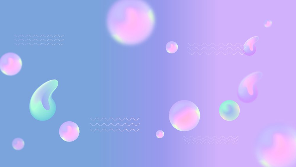 Розовые и голубые пузыри