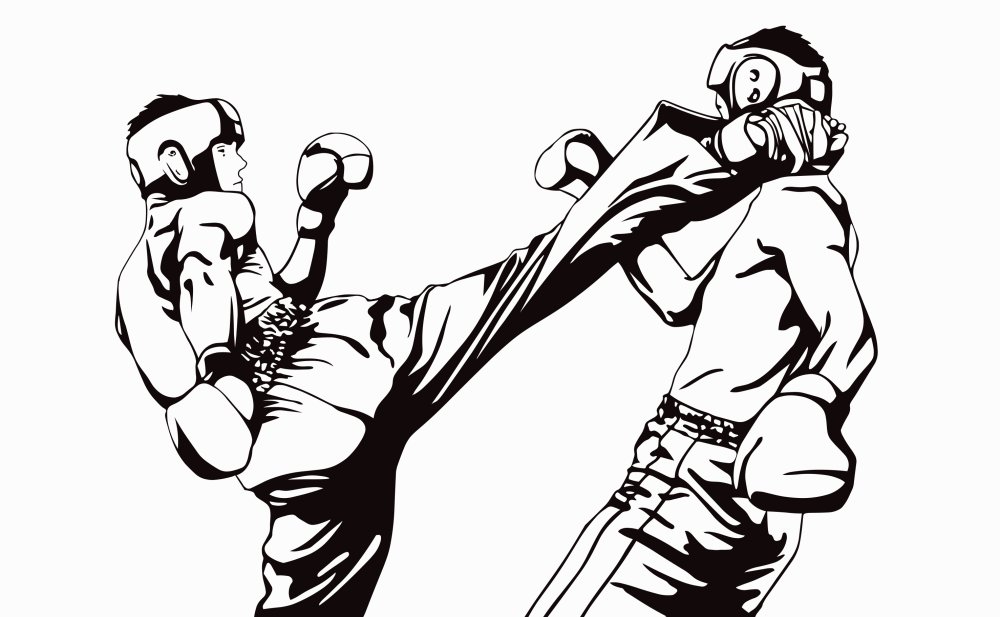 Рукопашный бой силуэт