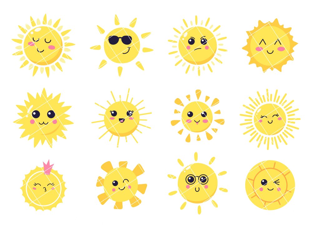 Картинка милое солнышко мультяшное