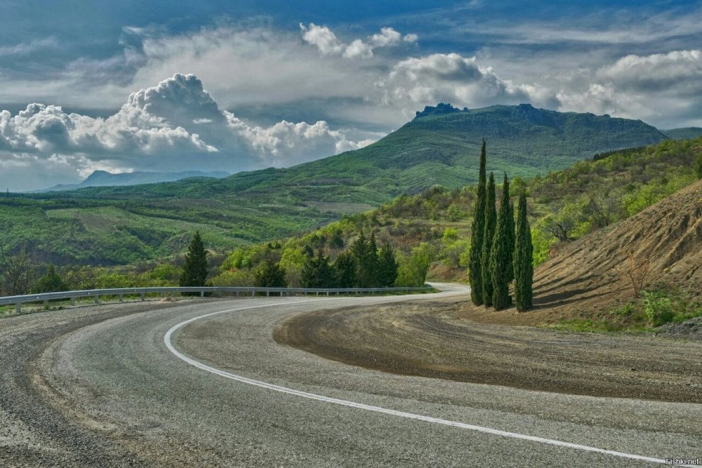 Дорога Судак Алушта серпантин