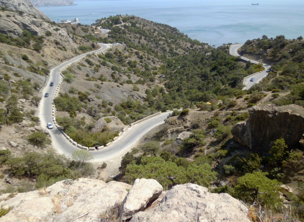 Севастополь Ялта дорога серпантин