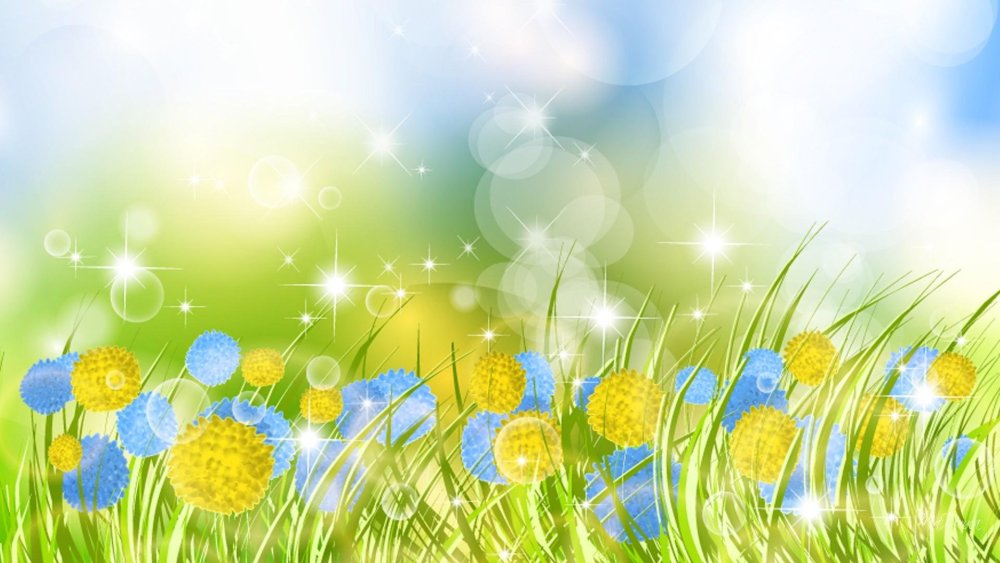 Поляна с цветами для детей