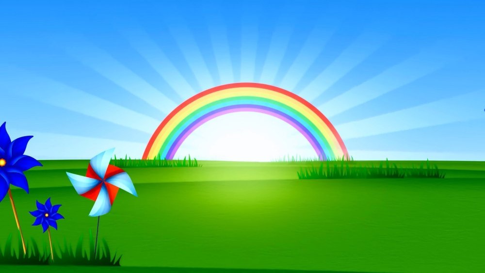 Фон трава и небо