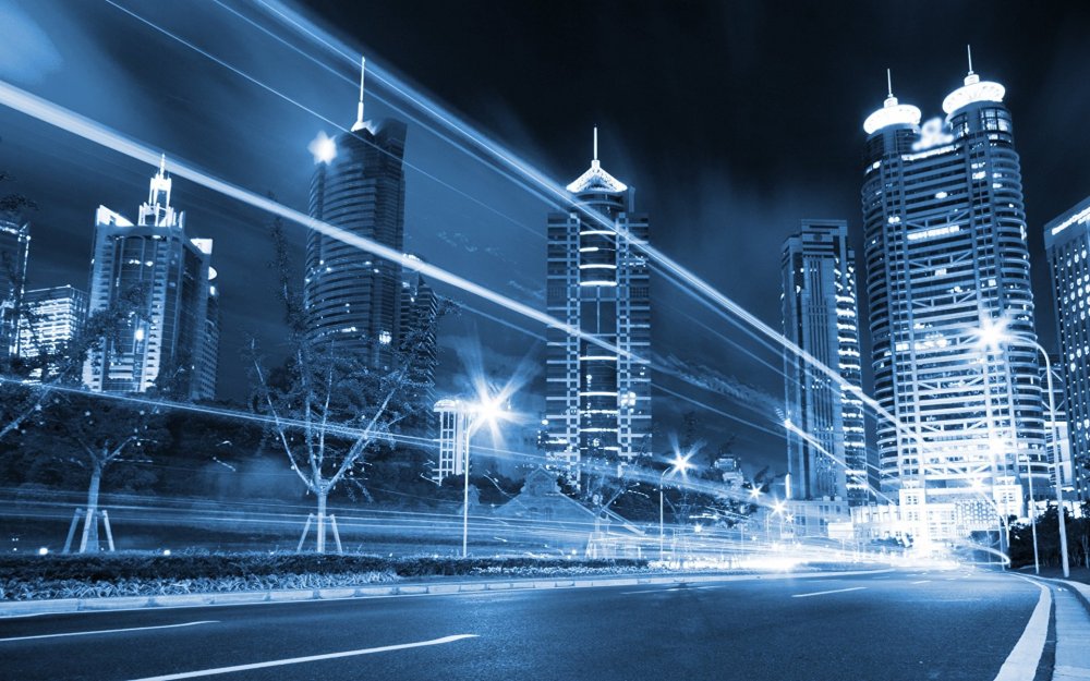 Фон ночного города