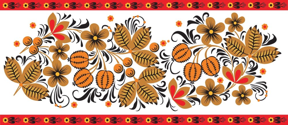Хохломская роспись вектор