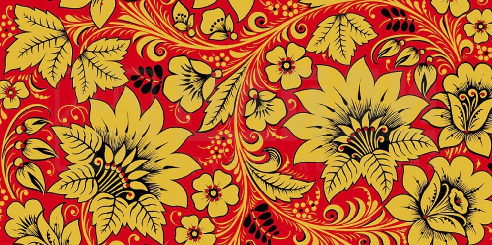 Паттерн Хохлома бесшовный
