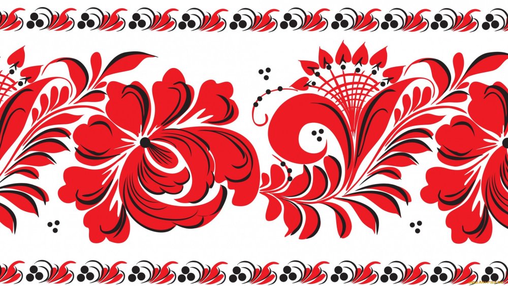 Узоры в русском стиле полосой