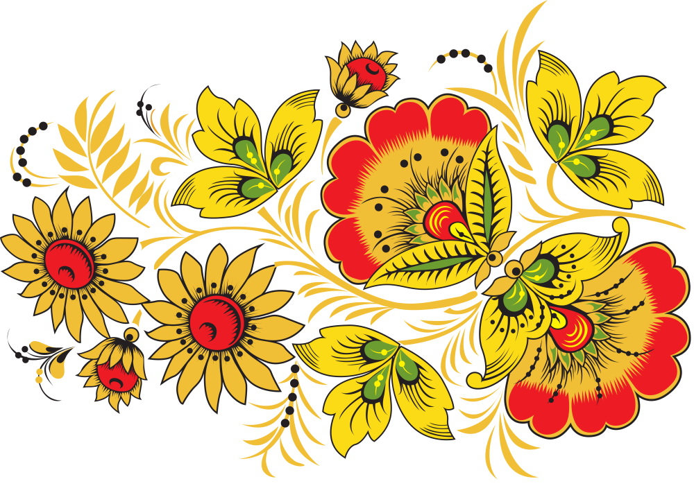 Золотая Хохлома вектор