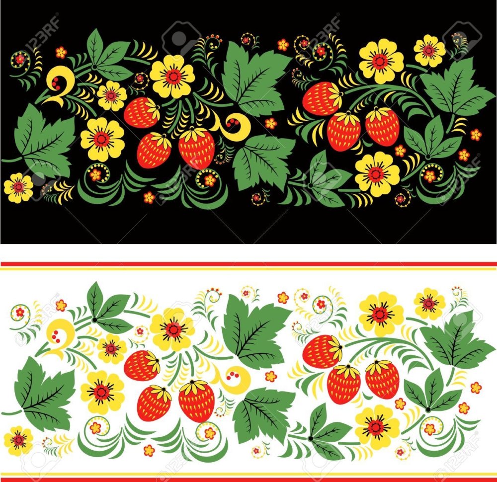 Нижегородские узоры вектор