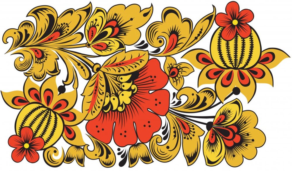 Элементы хохломской росписи ягоды