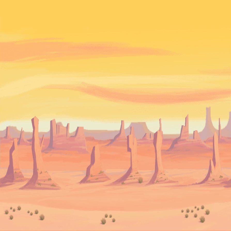 Пустыня в мультяшном стиле