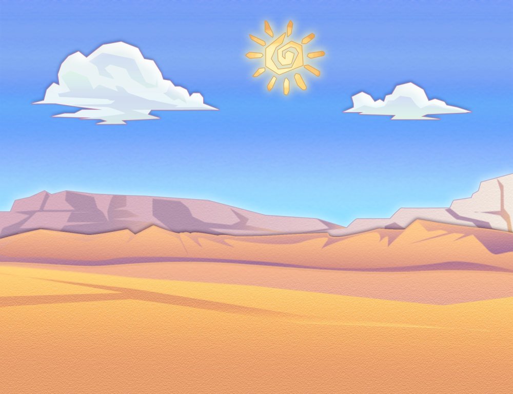 Пустыня мультяшная
