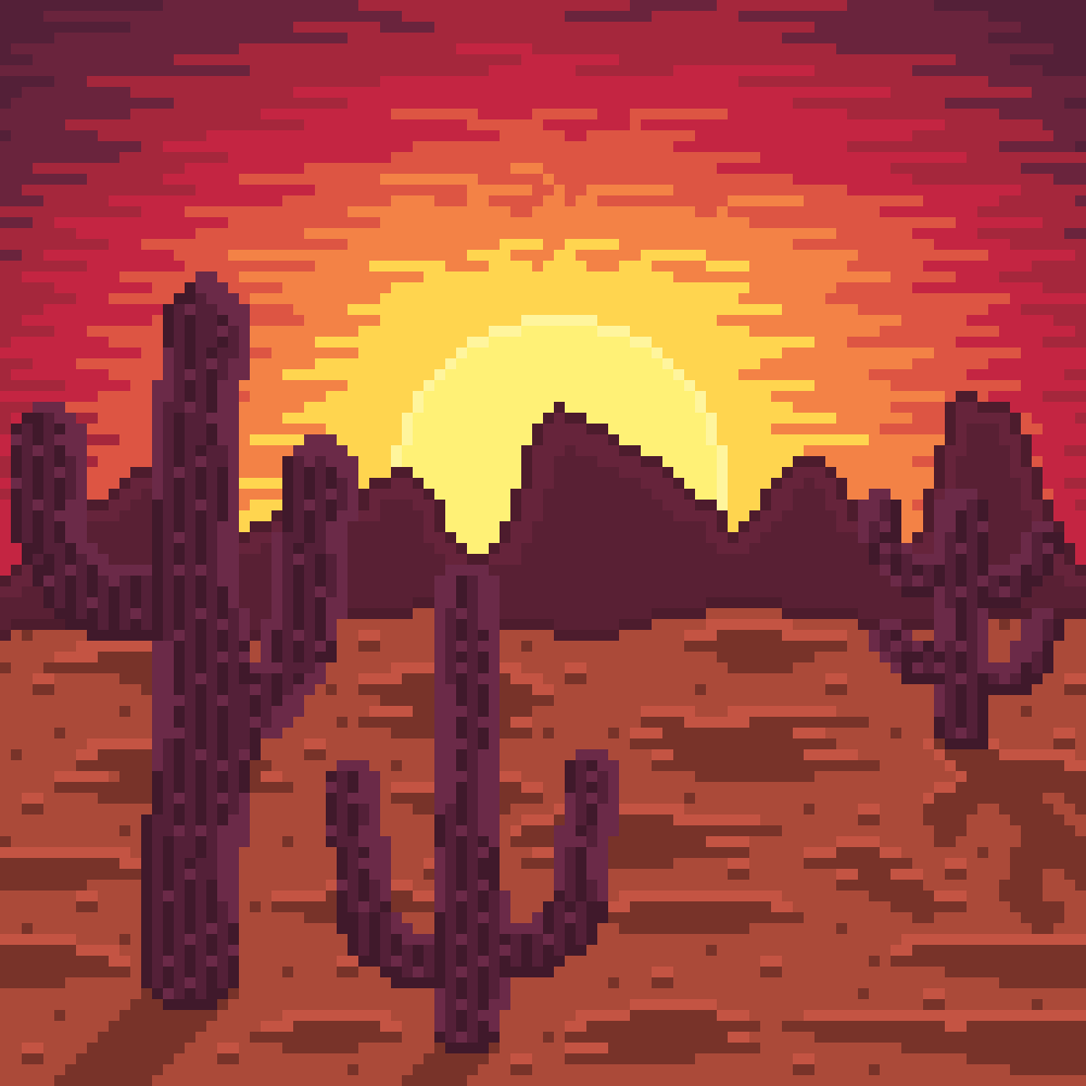 Пустыня пиксель арт