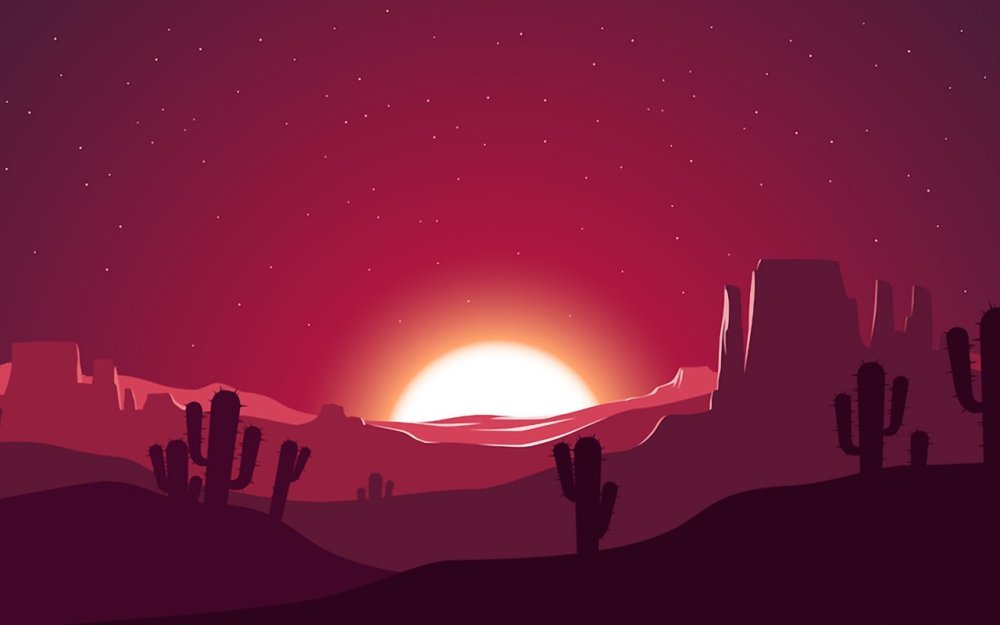 Ночная пустыня арт