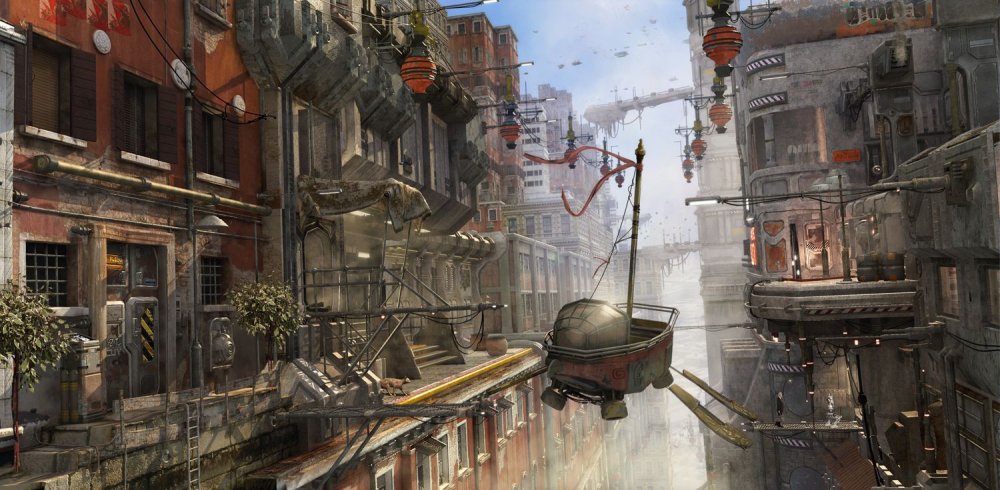 Стимпанк Мегаполис футуризм