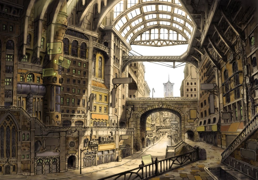 Архитектура Gothic Steampunk арт