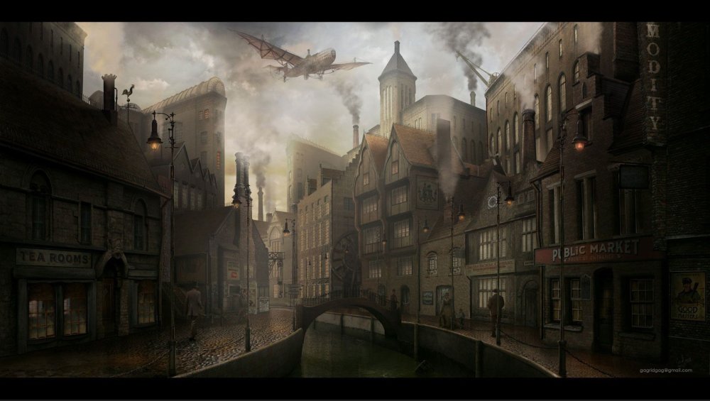 Стимпанк арт архитектура