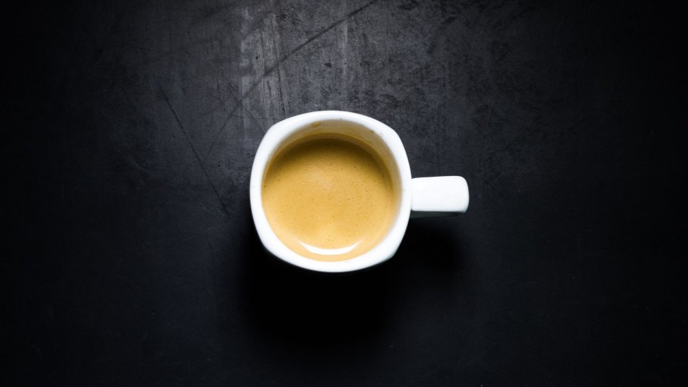 Чашка кофе вид сверху