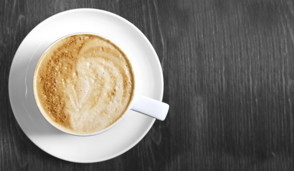 Капучино кофе с верху