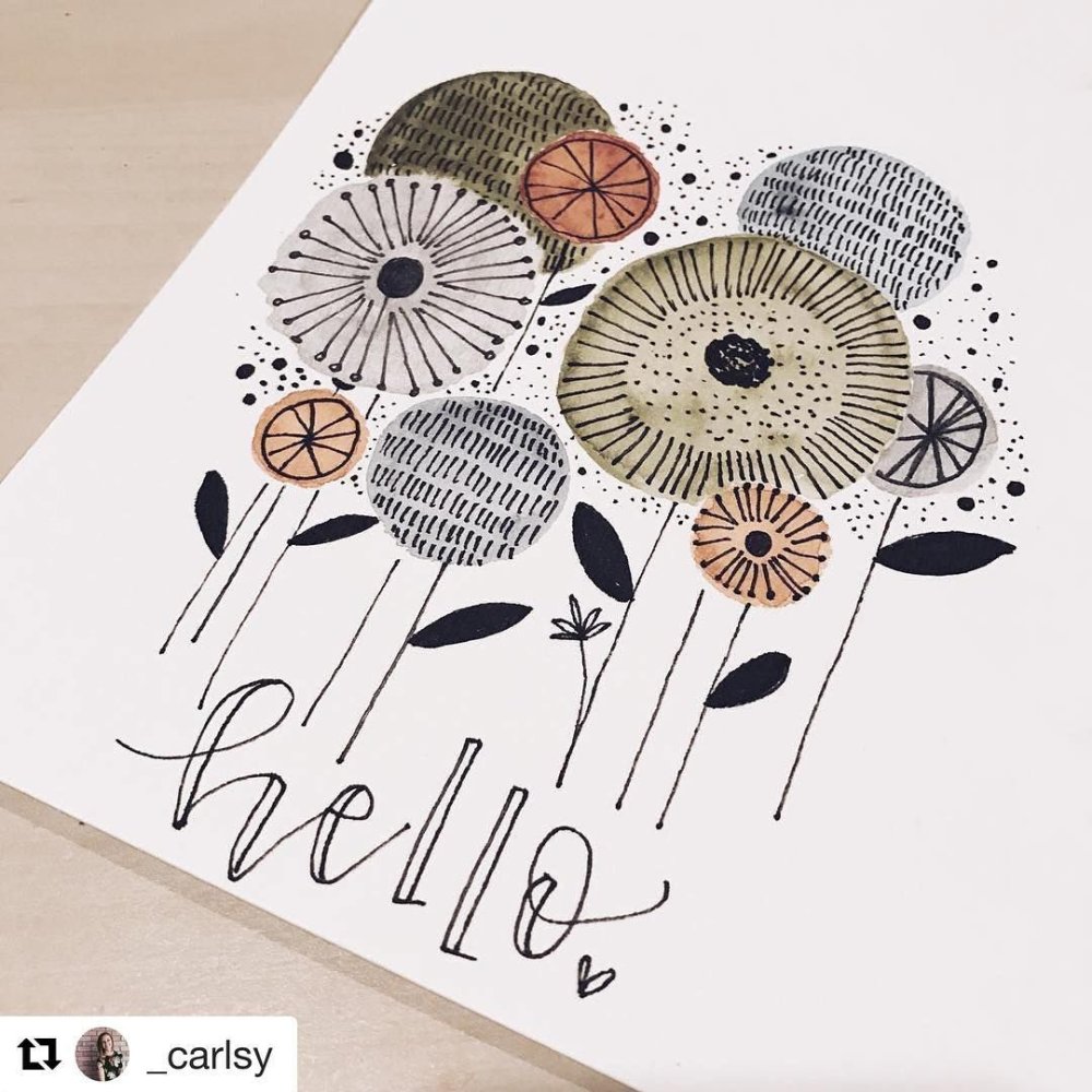 Flowers каллиграфия