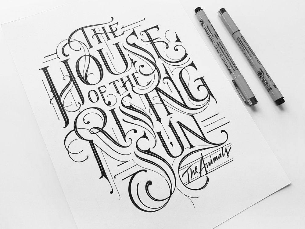 Каллиграфический леттеринг